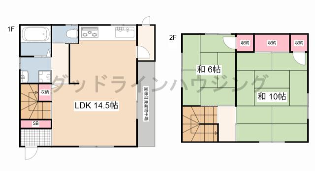 上野戸建D-roomの間取り