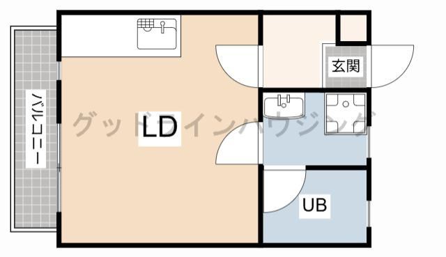 サンハイツ多井田　A棟の間取り