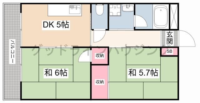 上中グリーンハイツの間取り