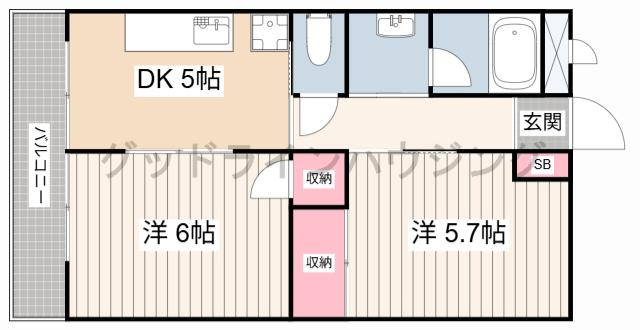 上中グリーンハイツの間取り