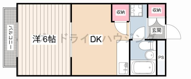 サンハイツ多井田　C棟の間取り