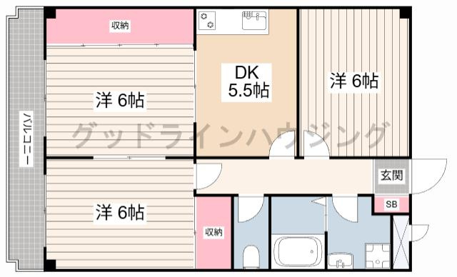フレッド滝野の間取り