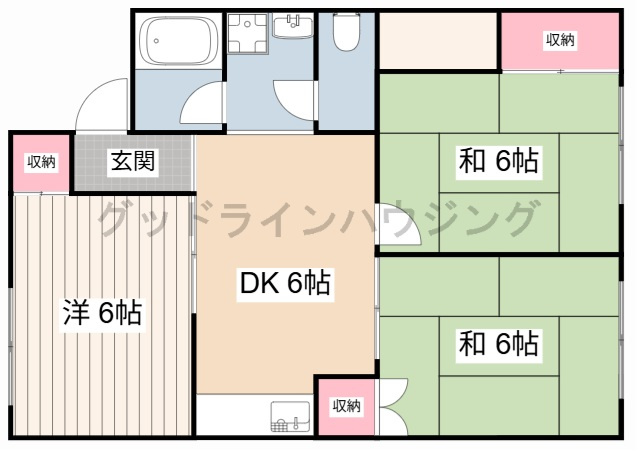 社ハイツの間取り