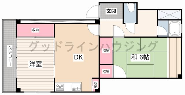 アバニティー東出口の間取り