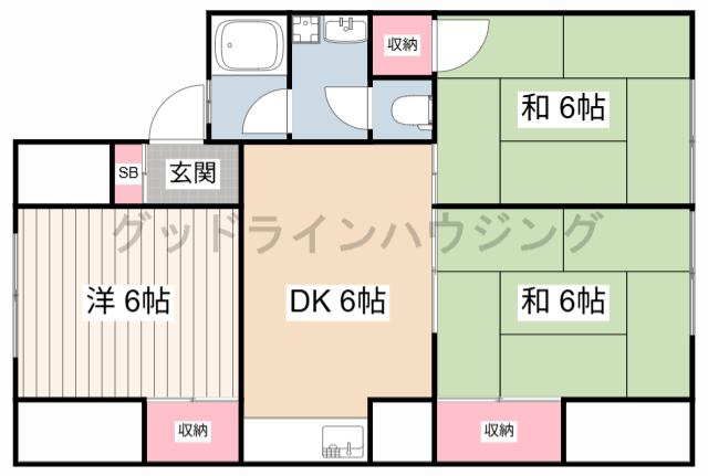 社ハイツの間取り