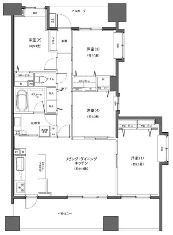 【間取り】 | ライオンズマンションセントワーフ横濱