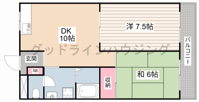サニーハイム東出口の間取り