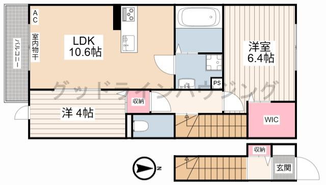 Ｄ－ｒｏｏｍ社Ⅱの間取り
