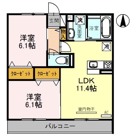 ベルフォーレⅡの間取り