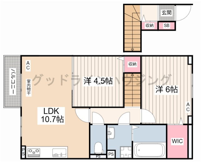 D-ROOM上滝野の間取り