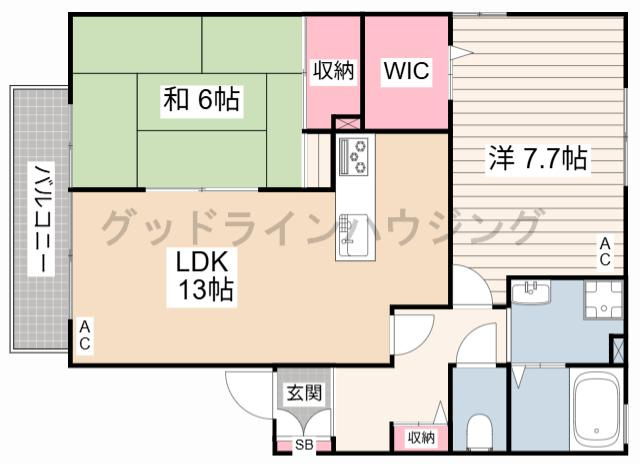 フォレスタ森本　Ⅴの間取り