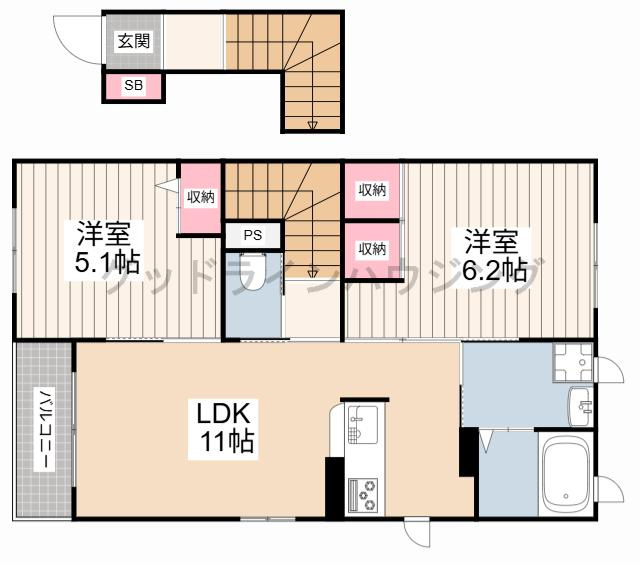 ベルクール加東　A棟の間取り