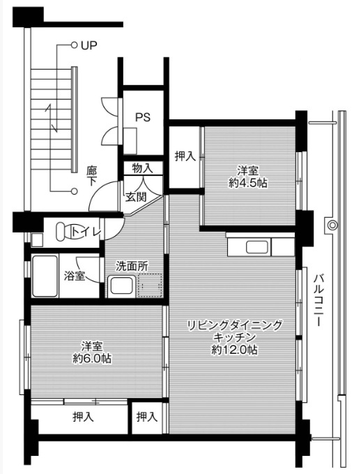 ビレッジハウス三草１号棟の間取り