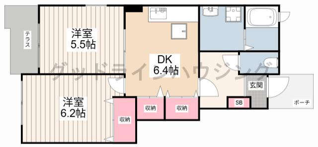 グレイシャス　ハイム　Ｂ棟の間取り