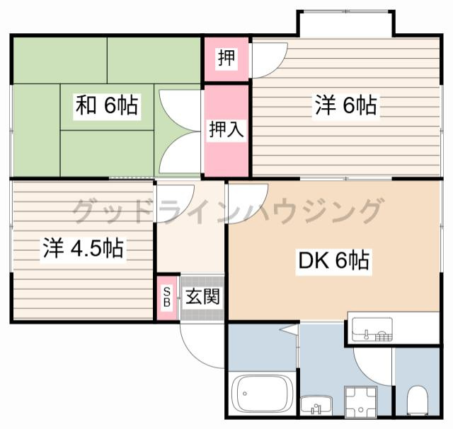 ハイツ2番館の間取り