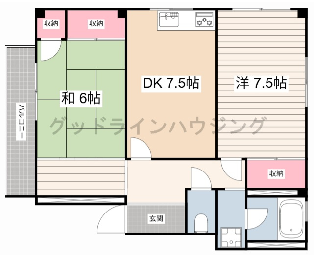 アバニティー東出口の間取り