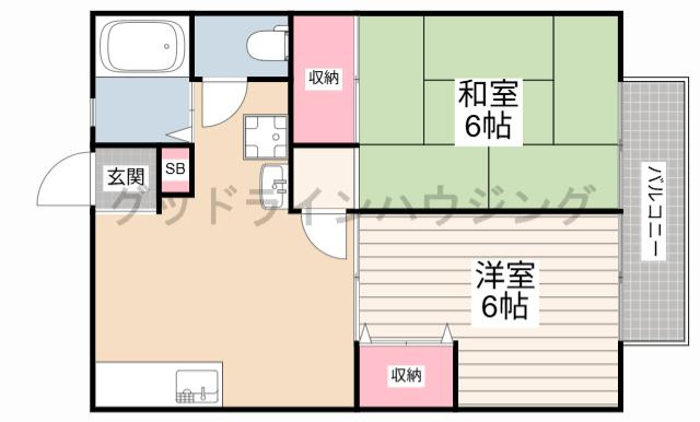 ハイツひろのが丘Ⅰの間取り