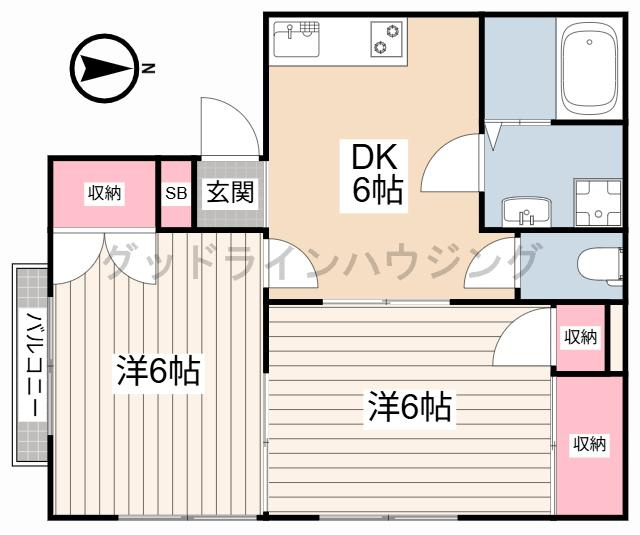 ハーモニープラザ　メイプルの間取り