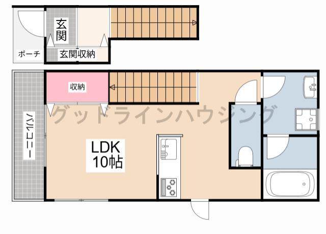 Room＋上滝野の間取り