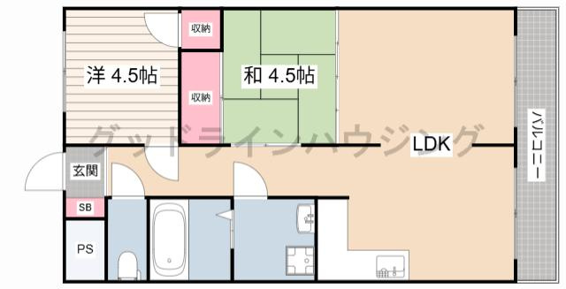 リープラス滝野社の間取り