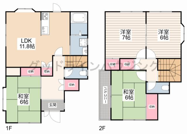 加東市上滝野戸建の間取り