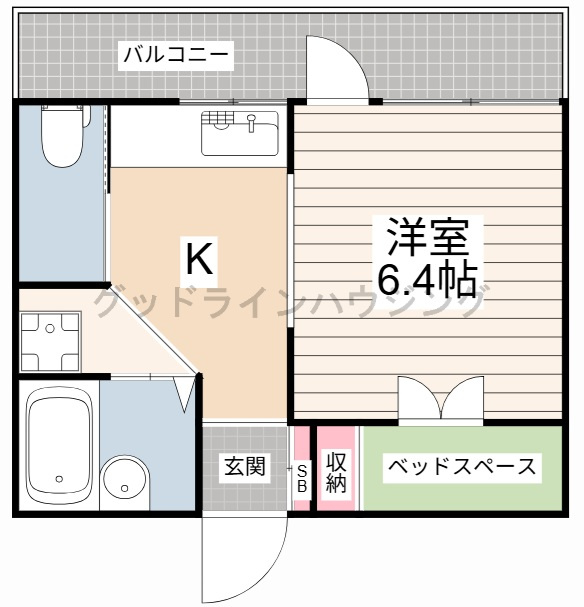 ヒルハイツ A棟の間取り