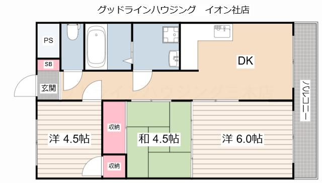 リープラス滝野社の間取り