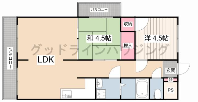 リープラス滝野社の間取り