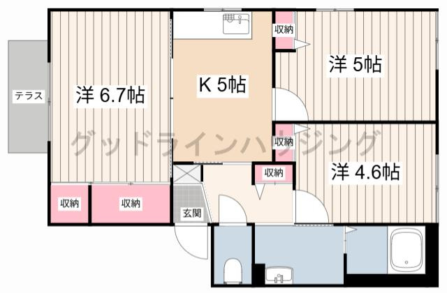 JAハーブハイツ上滝野の間取り