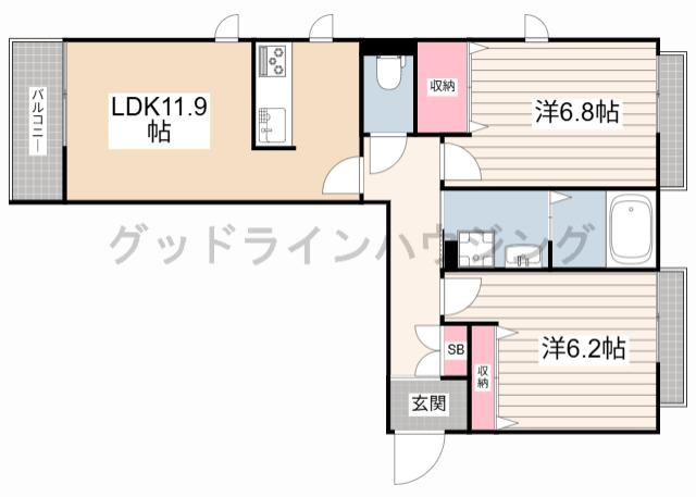 グリーン　セント　上中の間取り