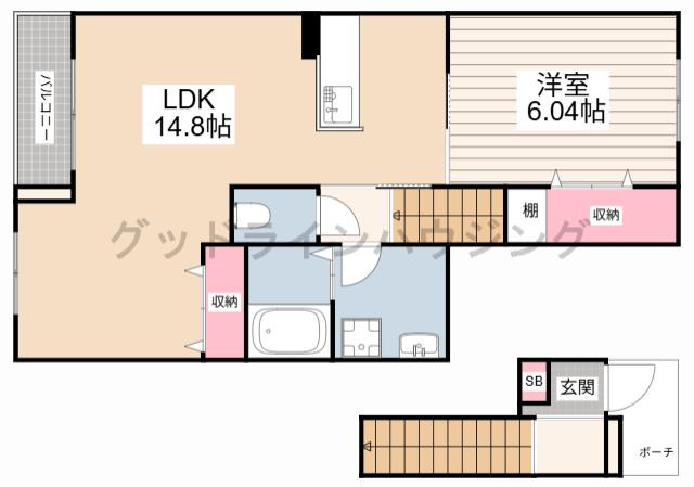 オー　テリトワールの間取り
