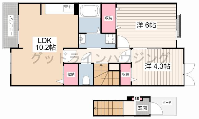 アンソレイユⅡの間取り