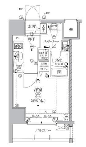 【間取り】 | クオリタス南大井 | 間取り図