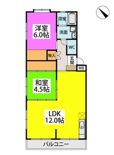コーポユキの間取り|別号数タイプ