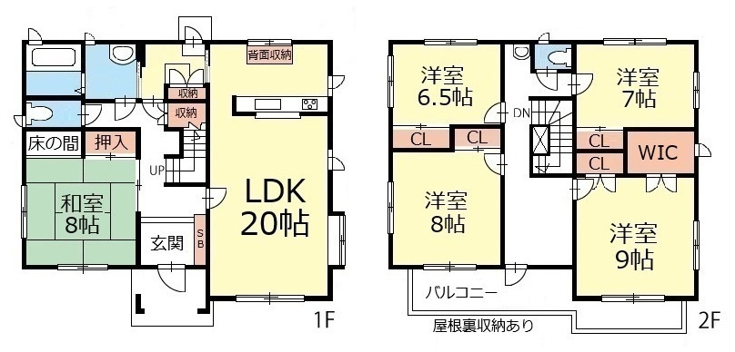 寿北6丁目　中古住宅の間取り