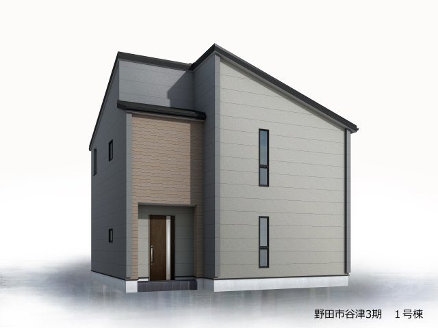 野田市谷津3期　新築戸建　1号棟の外観パース|2026年11月下旬完成予定です(^^)/お気軽にお問い合わせください♪♪