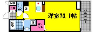 【間取り】 | オズレジデンス桃谷EAST | この間取の反転です。