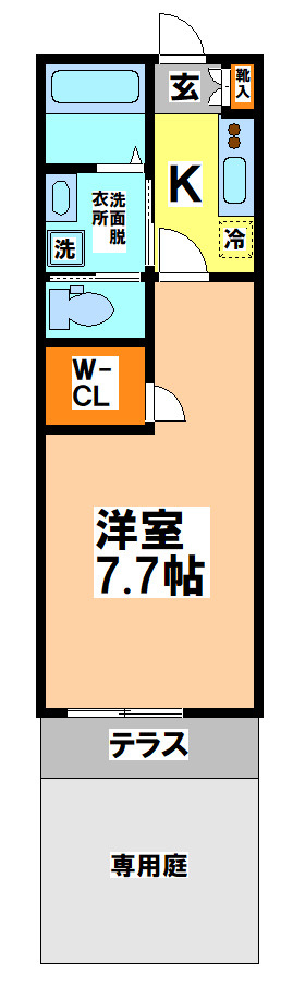 国分寺市東元町１丁目のアパートの間取り