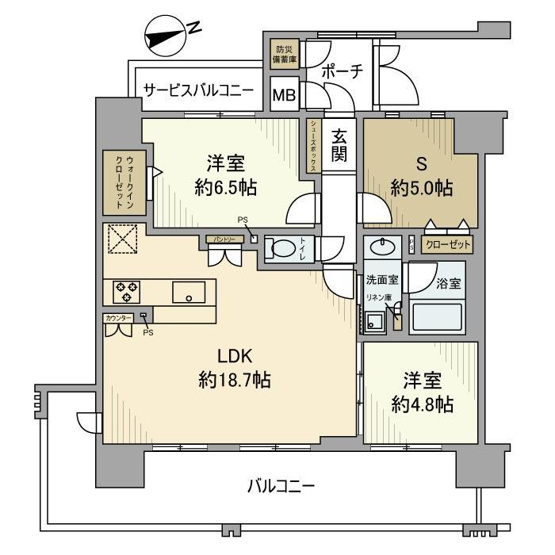 【間取り】 | ミラージュパレス四天王寺夕陽丘