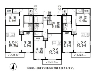 【間取り】 | ウィズハイムMIYUKI　Ⅱ | 2LDK