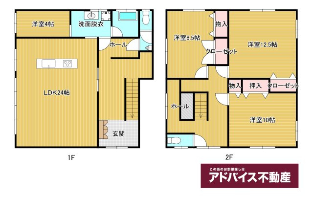 室岡店舗　住居の間取り