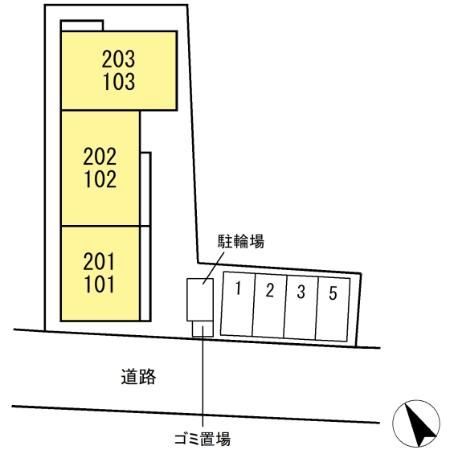 NSハイツ伊吹の区画図