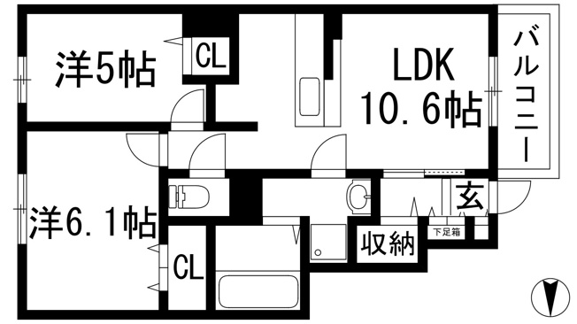 【間取り】 | プラシード2　B棟