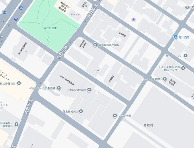 堺市堺区老松町　新築一戸建ての地図