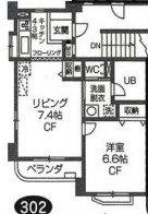 宝栄ハイツ西弁財の間取り