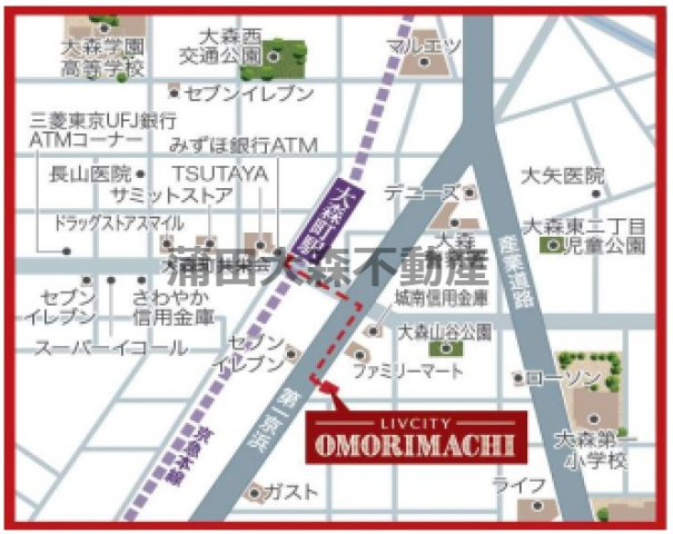 リヴシティ大森町の地図