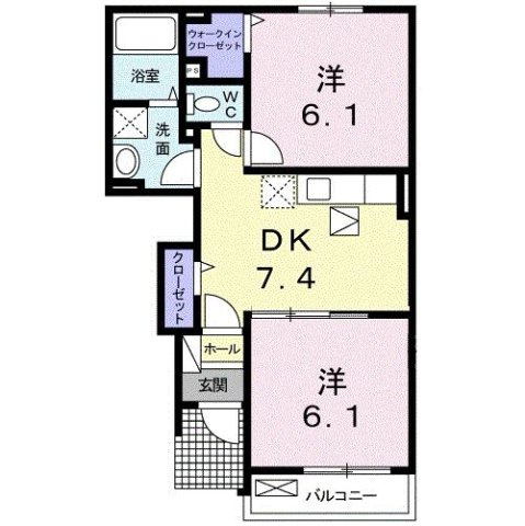 【間取り】 | サウスメロウ　Ａ棟