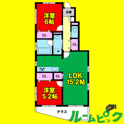 ローレン南荒子　名古屋市賃貸　仲介手数料無料の間取り