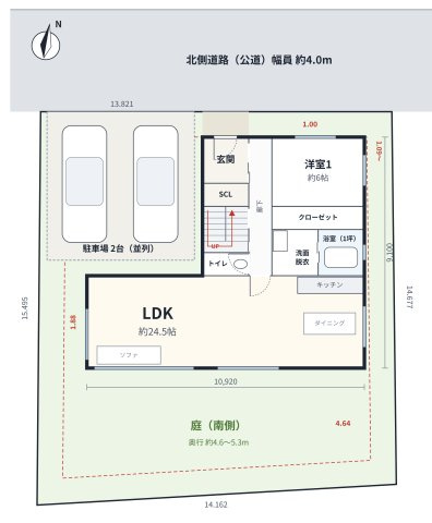 千種区鹿子殿土地の参考プラン|間取り等のご要望はご相談ください