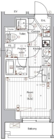 【間取り】 | プレミアムキューブ品川戸越#mo | 間取り図